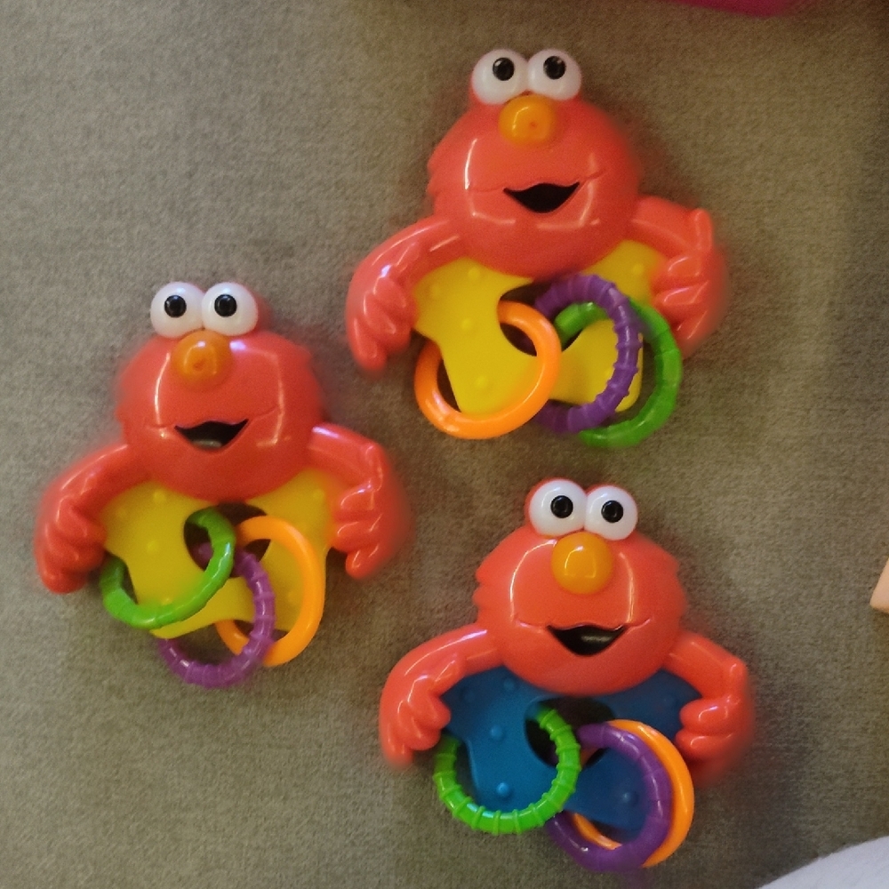 Colorful Elmo Rattle Toy Set